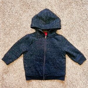Cat & Jack Baby Zip-Up Hoodie 18M – Dark Gray – Excellent Condition